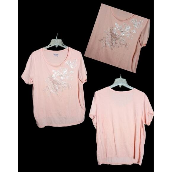 Lot of 3 Mixed Brands Plus Size Women 2x Lightweight Knit Short Sleeve T-shirts - Picture 6 of 11